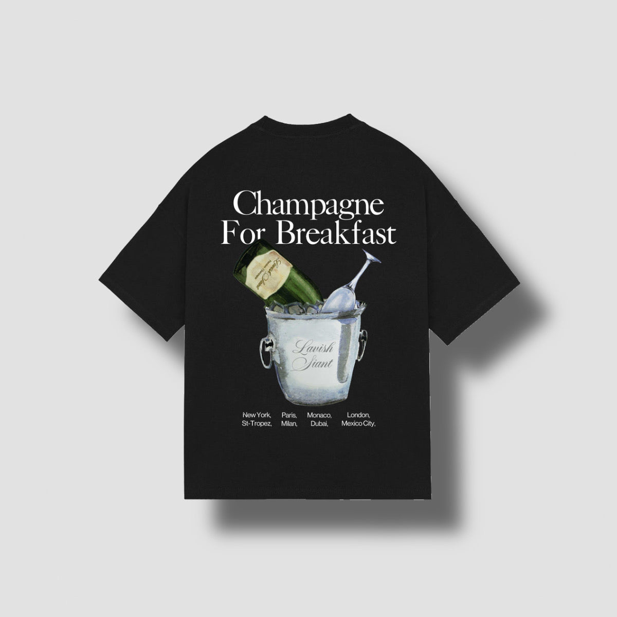 CHAMPAGNE FOR BREAKFAST T-SHIRT