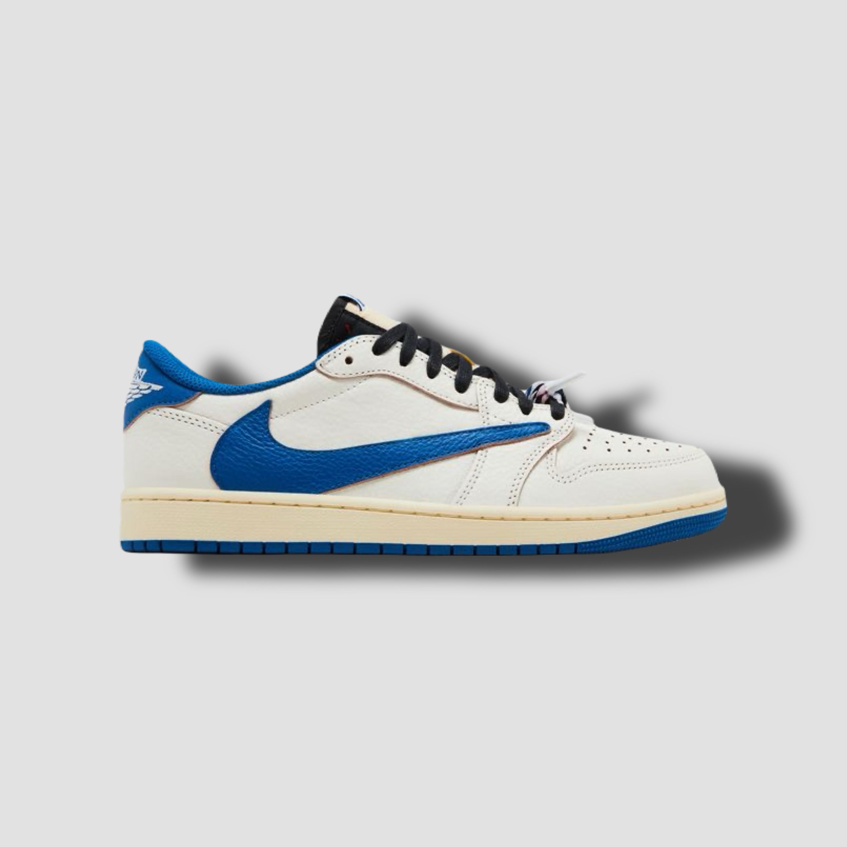 Fragment Design x Travis Scott x Air Jordan 1 Retro Low OG SP 'Sail Military Blue'
