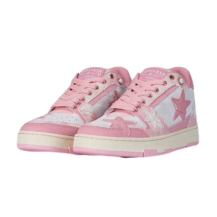 Kalixto Star Pink Denim Sneakers