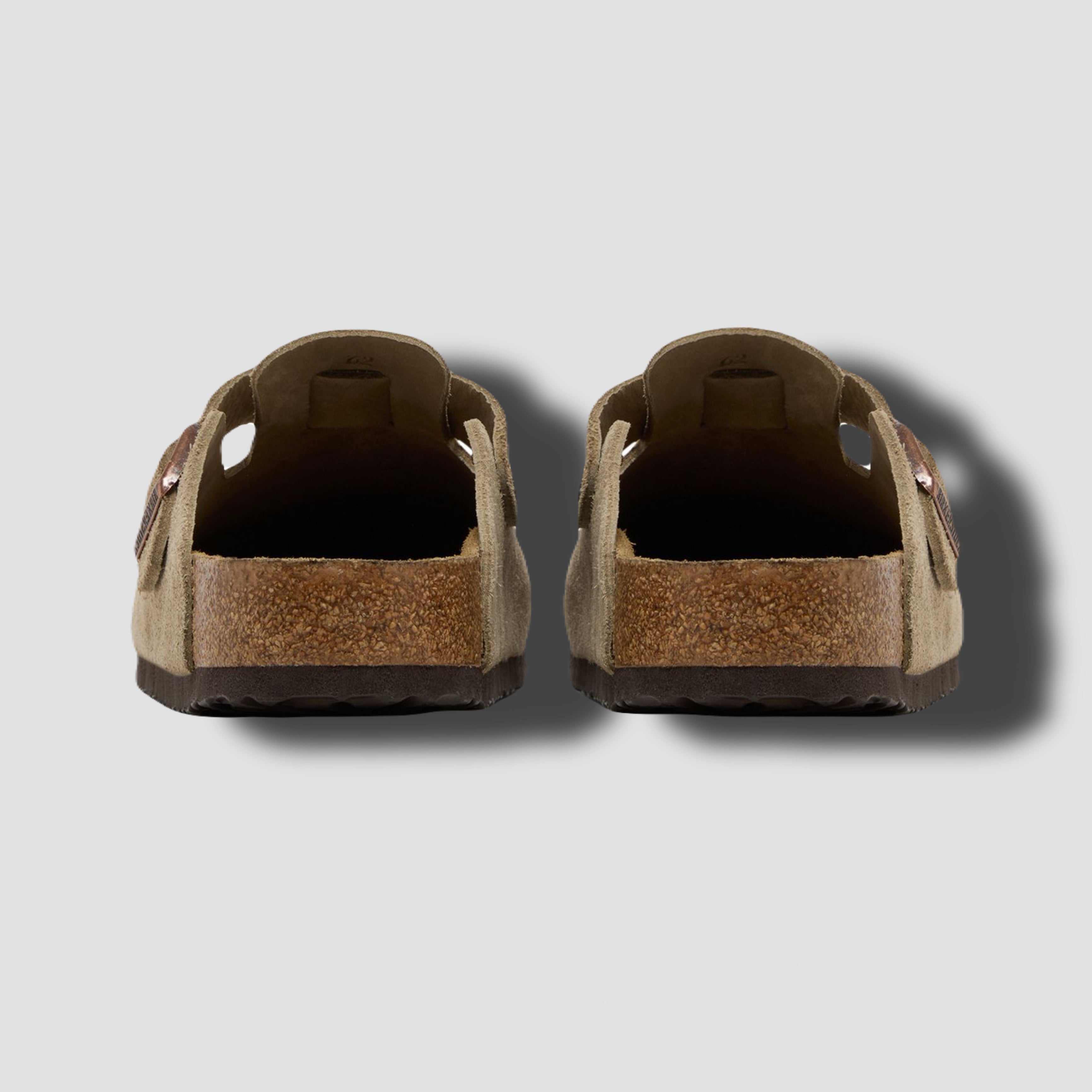 Birkenstock Boston Soft Footbed Suede Narrow 'Taupe'