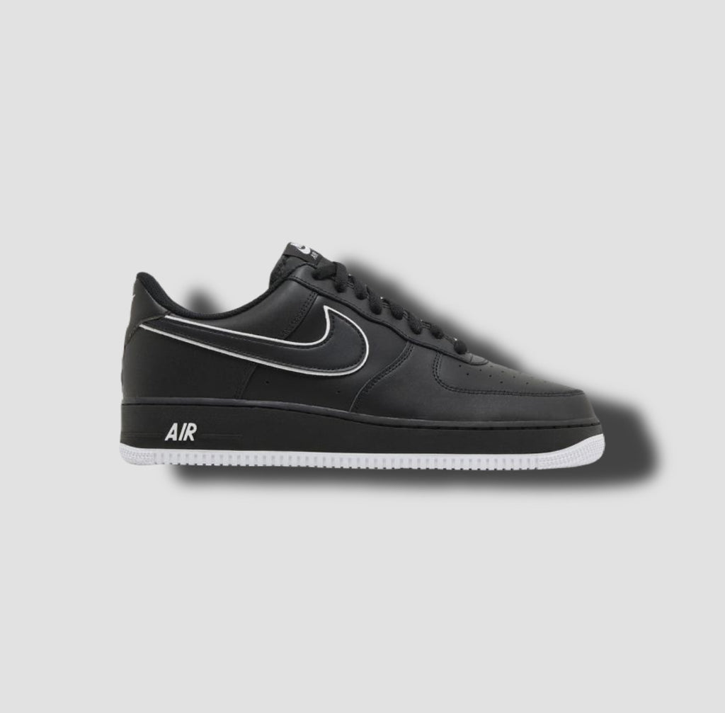 Nike Air Force 1 '07 'Black White Outlined Swoosh'
