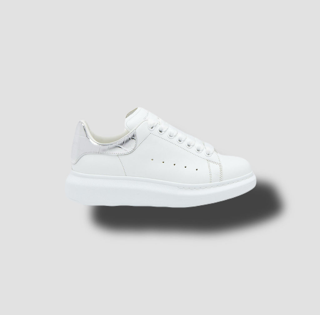 Women's Oversized Sneaker in White/Silver