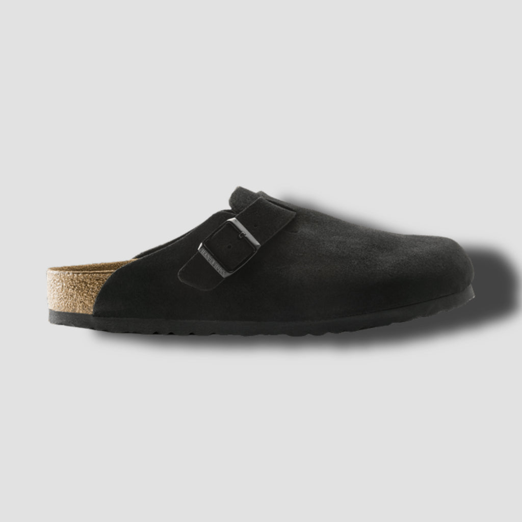 Birkenstock Boston Soft Footbed Suede 'Black'
