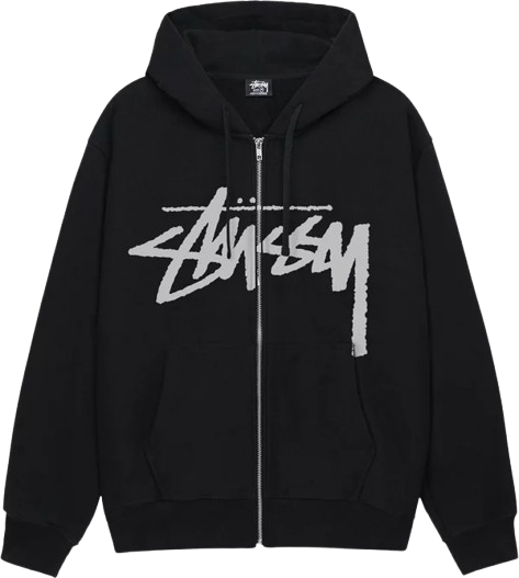 Stussy Stock Zip Hoodie 'Black'